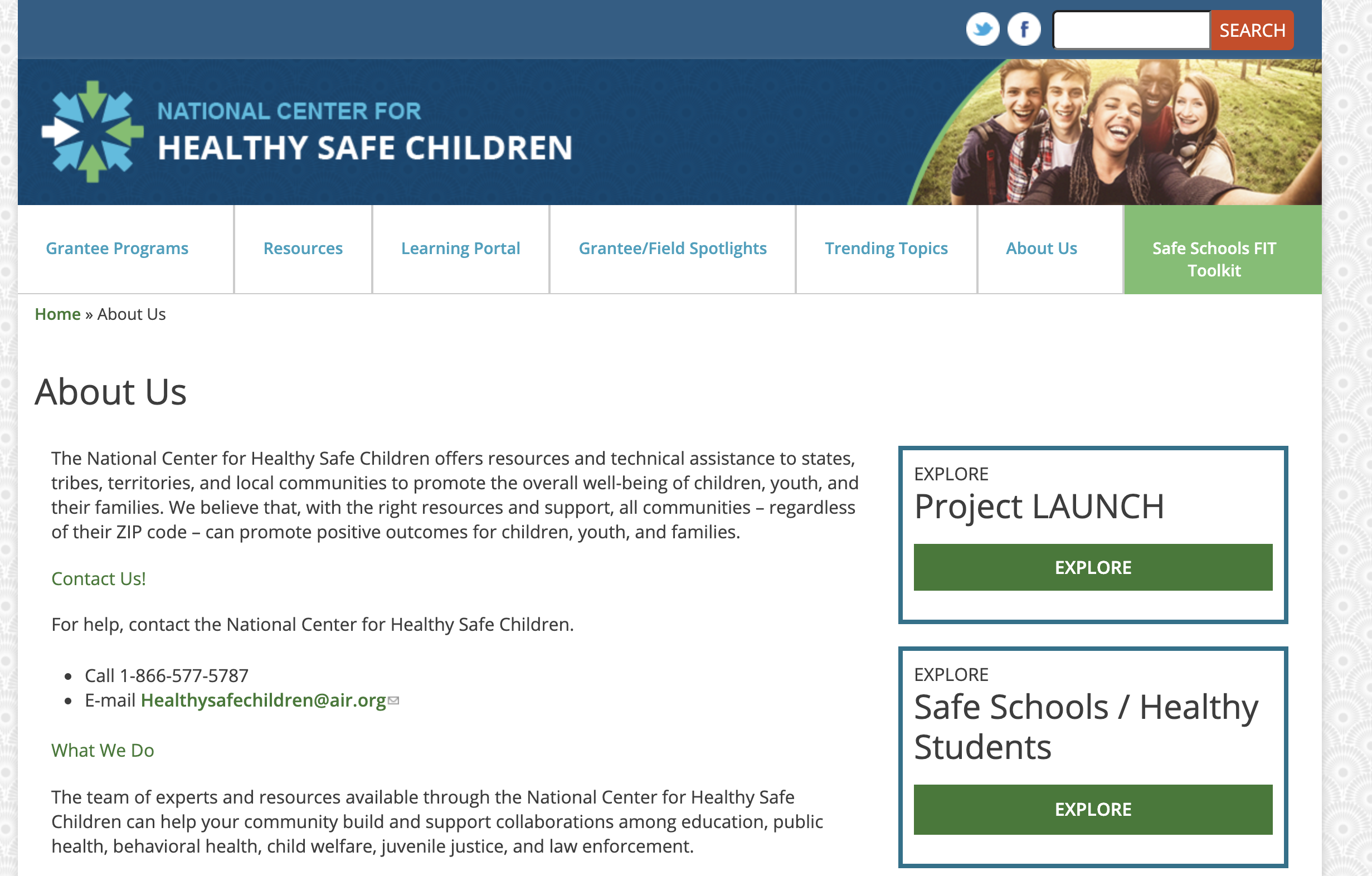 National Center for Healthy Safe Children